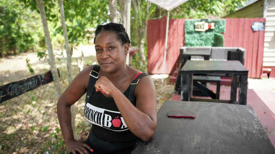 Kim Hewitt smiles as she talks about her food truck Tuesday, Aug. 29, 2023, in Houston.