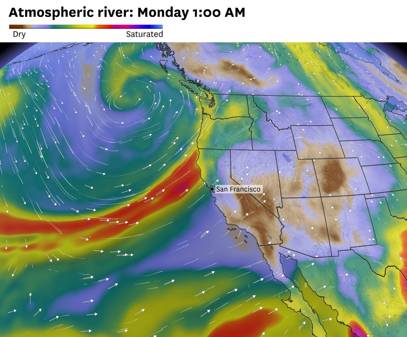 Approaching storm will bring heavy rain and strong winds Sunday night and  Monday