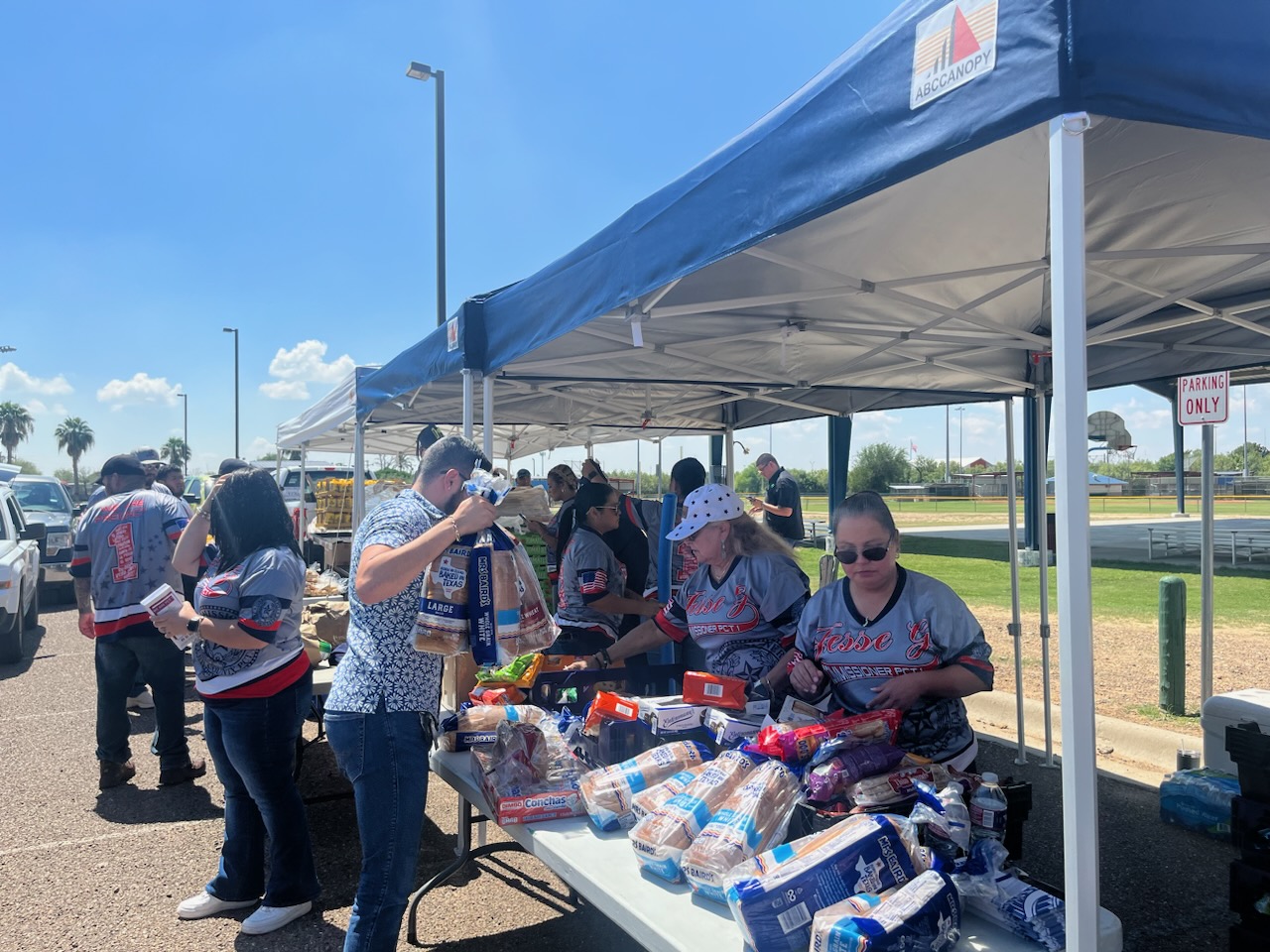 Laredo Regional Food Bank food distribution feeds over 200 families