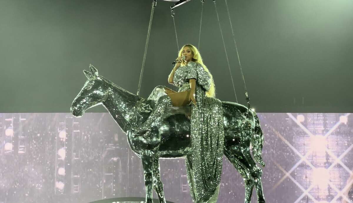 Beyoncé onstage in Arlington on Sept. 21, 2023.