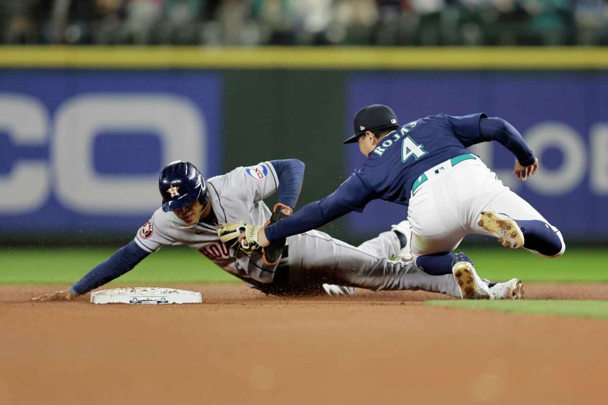 Ty France of the Seattle Mariners reacts after he was tagged out at News  Photo - Getty Images