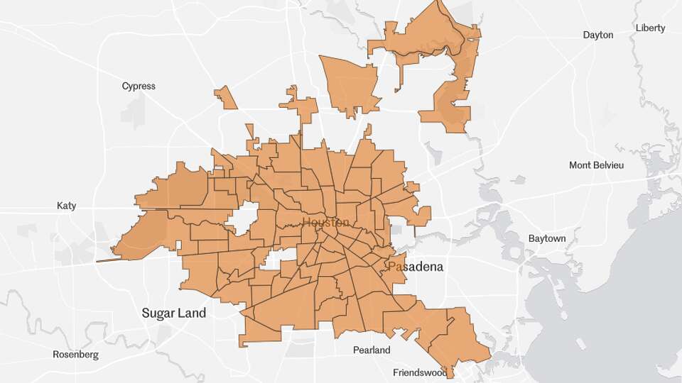 A map of Houston's superneighborhoods