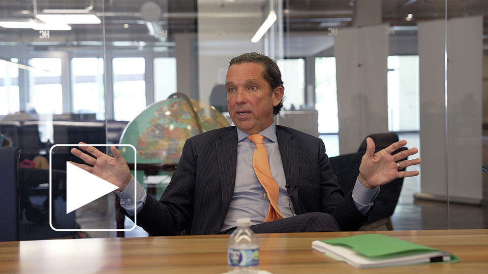 Tony Buzbee sits down with Houston Chronicle Editorial Board at the Houston Chronicle office on Tuesday, September 26, 2023.