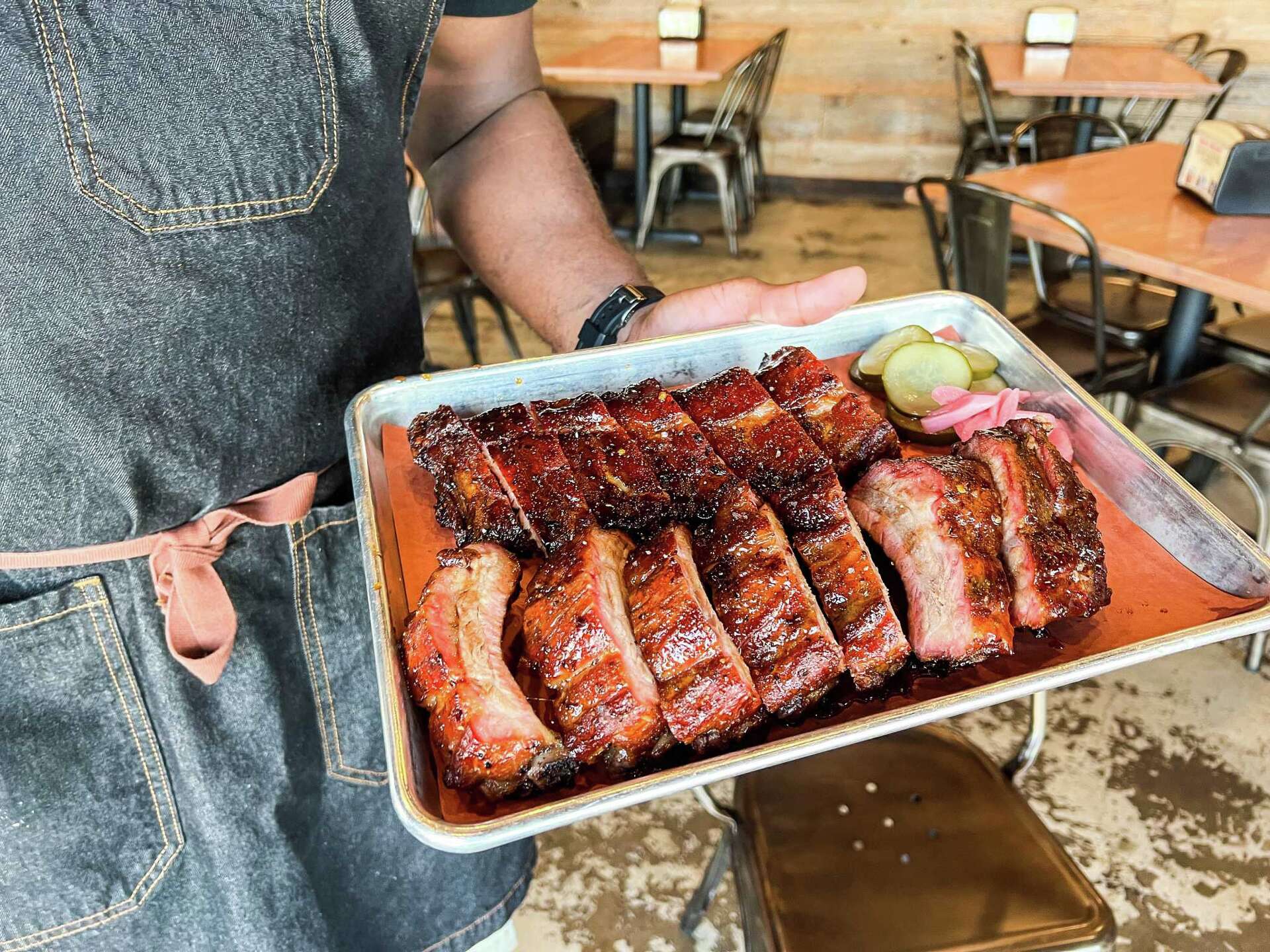 Houston Ribs Baby back ribs hit Houston's modern barbecue joint menu