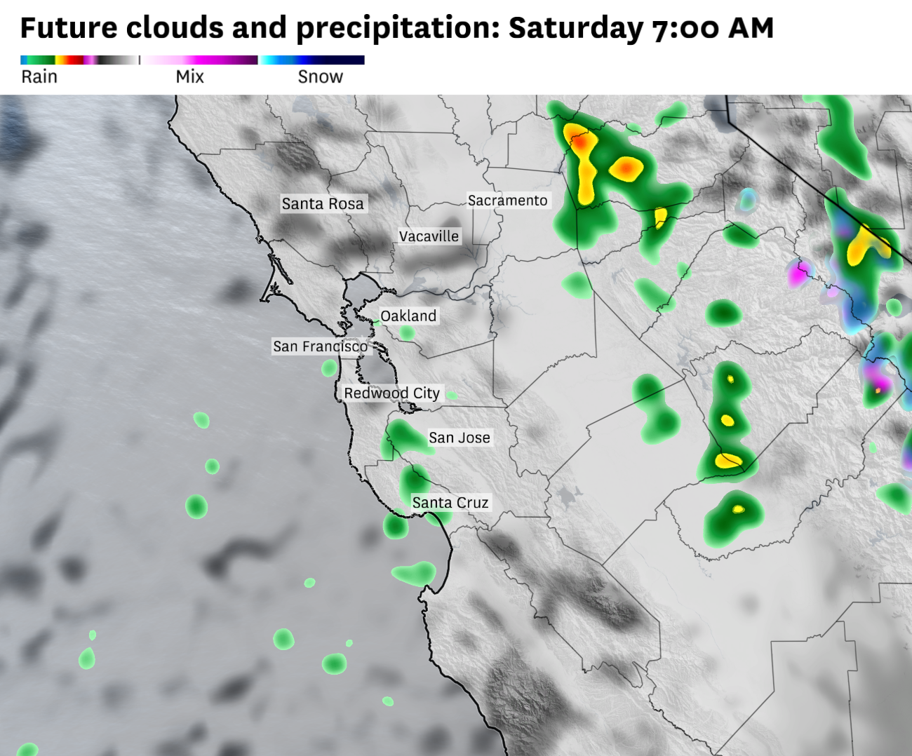 Rain is expected in these Bay Area cities this weekend