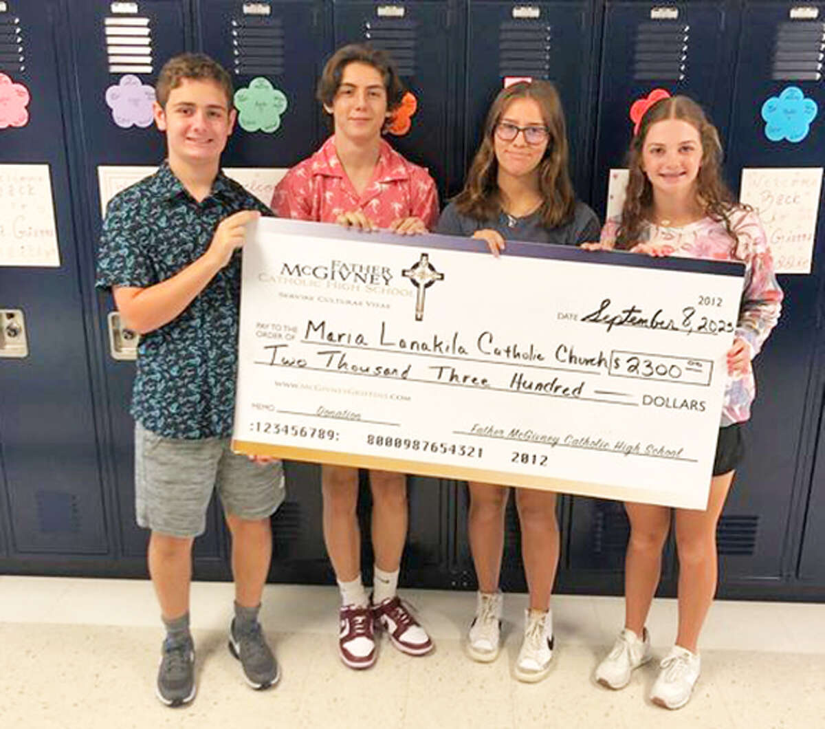 FMCHS student's 'Dress Down Day' raises 2,300 for Hawaiian church