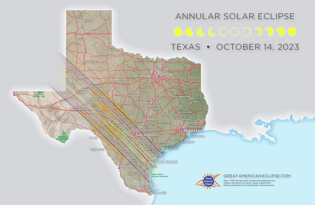 path of october 14 2023 eclipse