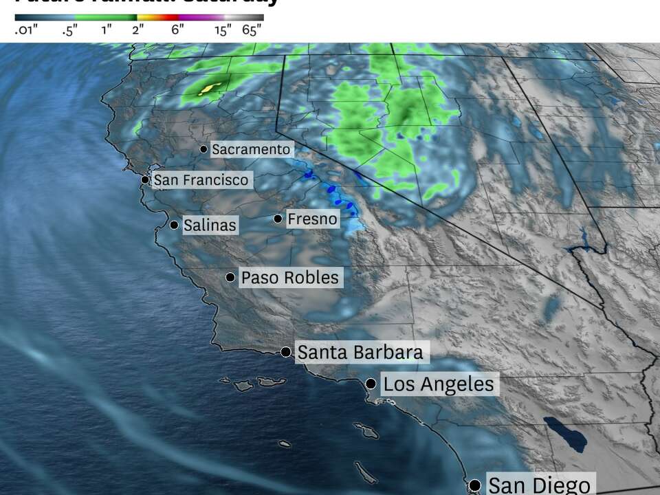 California weather: Rain, snow and a chance of thunderstorms Saturday