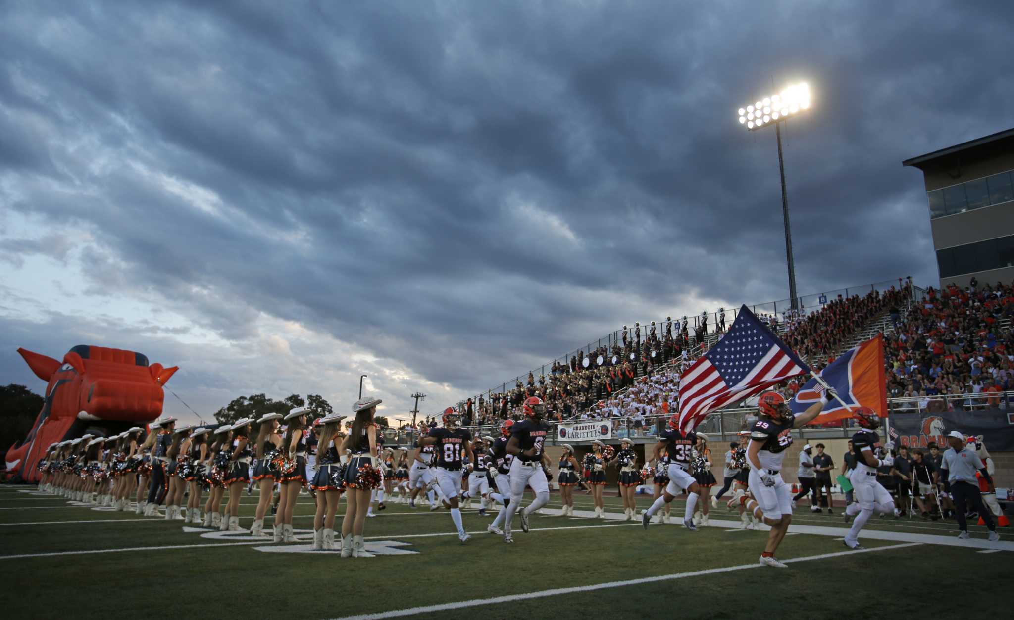 Johnson football rolls past Brandeis in District 28-6A play