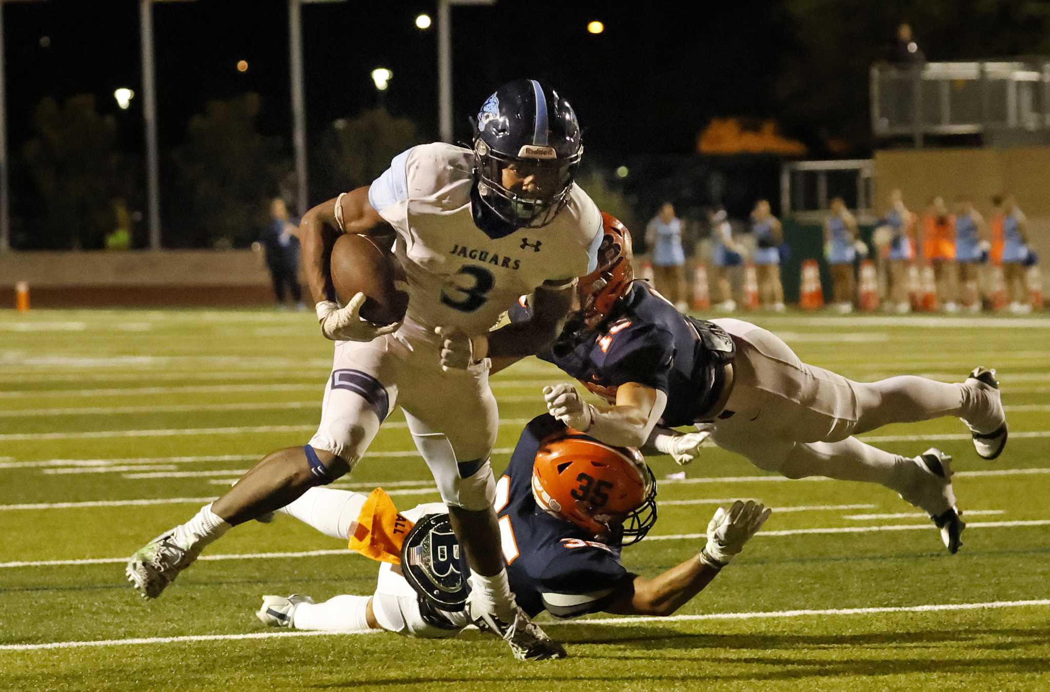 Johnson football rolls past Brandeis in District 28-6A play