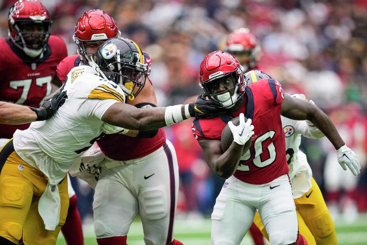 A new name appeared on the Houston Texans injury report, C.J. Stroud's load  management was discussed and offensive coordinator Bobby Slowik shared why  the run game has struggled early.