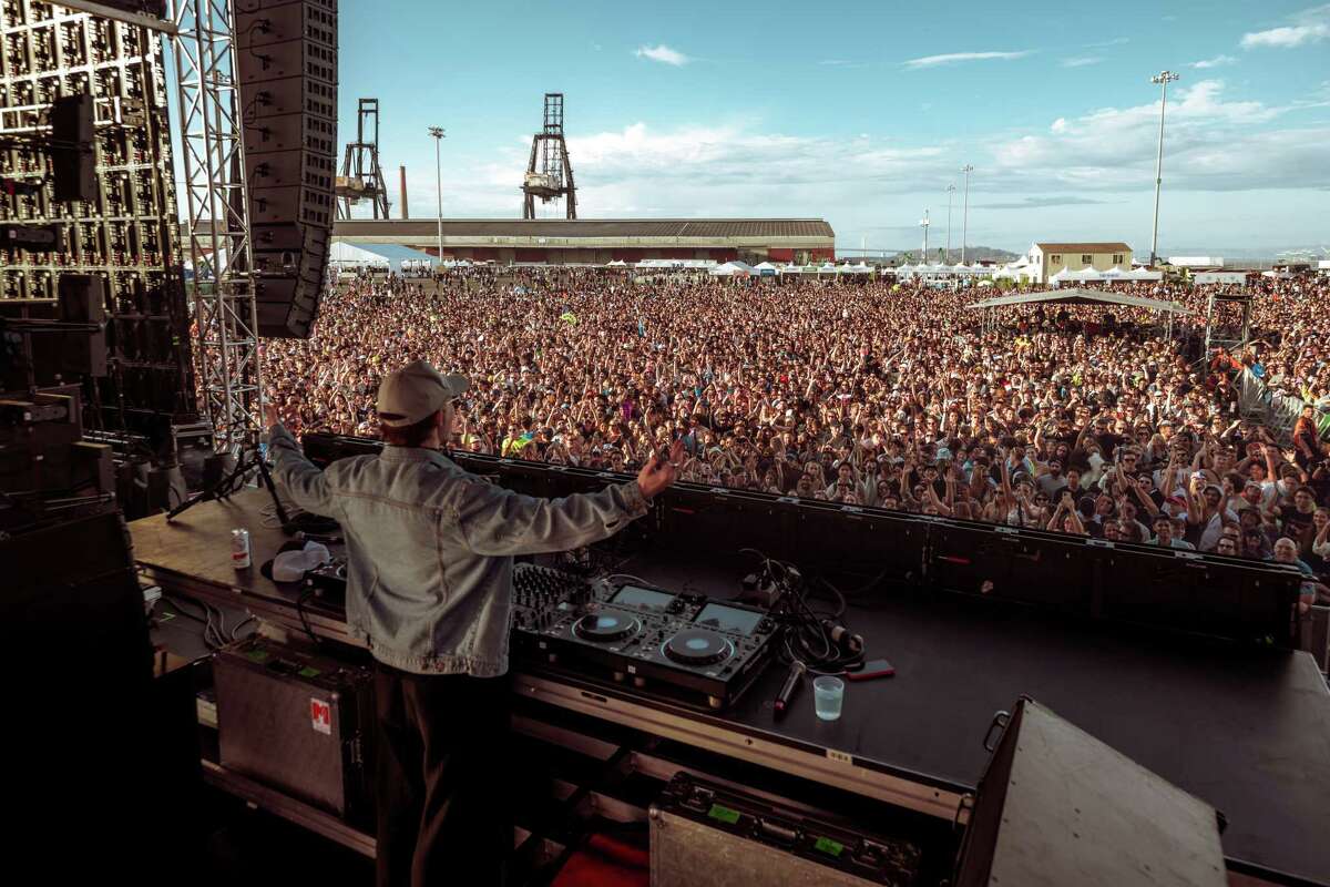 The crowd for Dom Dolla at Portola Music Festival on Saturday, Sept. 30.