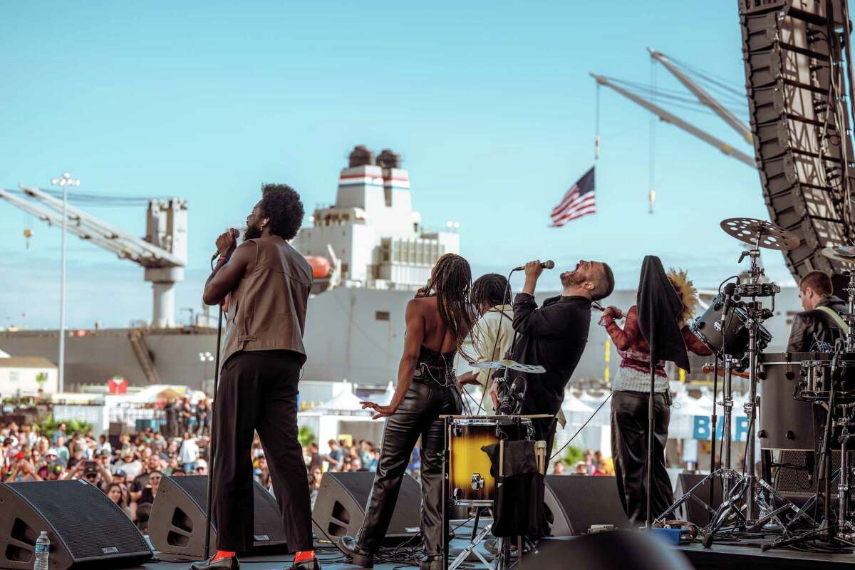 Scottish alt hip-hop group Young Fathers at Portola Music Festival on Saturday, Sept. 30.