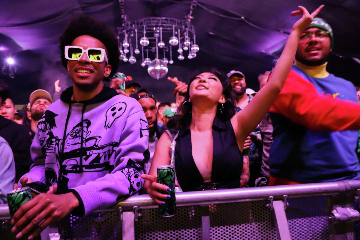 Fans dance during Kenny Beat’s set at Portola Music Festival on Sunday, Oct. 1, 2023. 