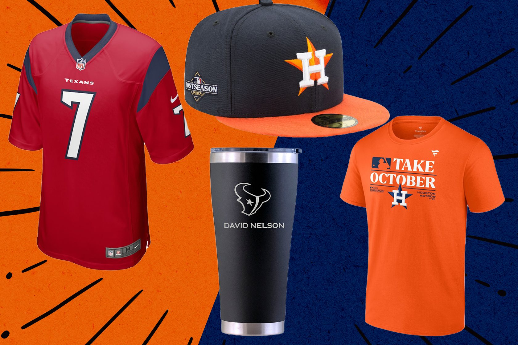 Men's Fanatics Branded Orange Houston Astros 2023 Postseason Locker Room T-Shirt