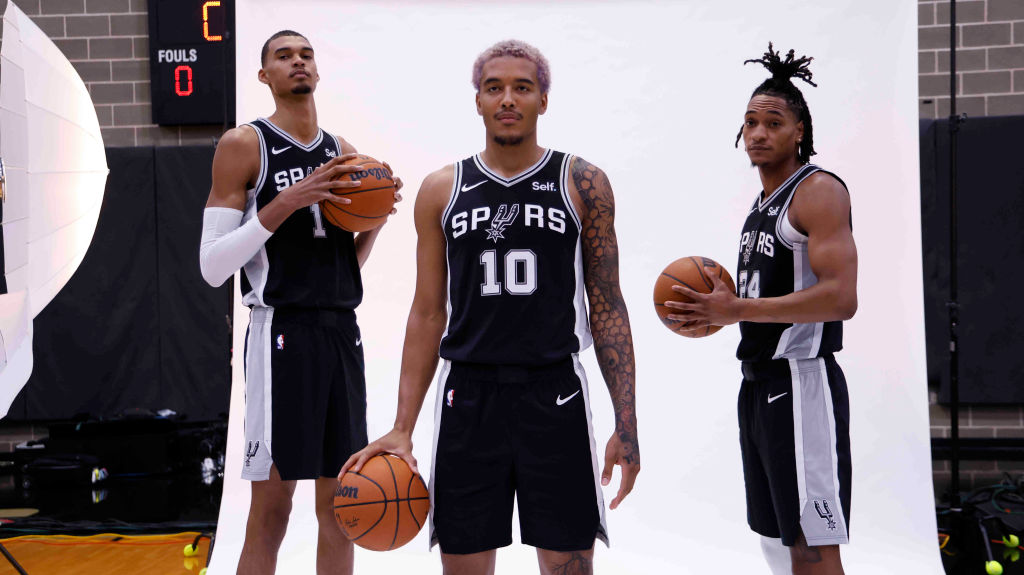 2023/24 Spurs WEMBANYAMA #1 Black NBA Jerseys