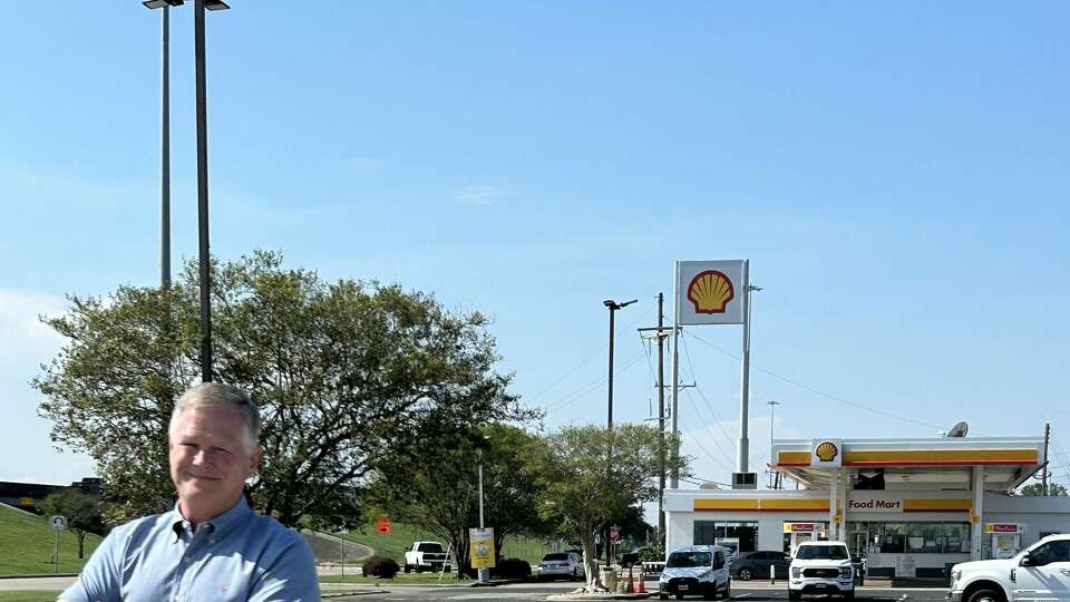 Owner and CEO of Steinhagen Oil Roy Steinhagen standing in front of one of their Shell stations on Concord Road, Sep. 27, 2023