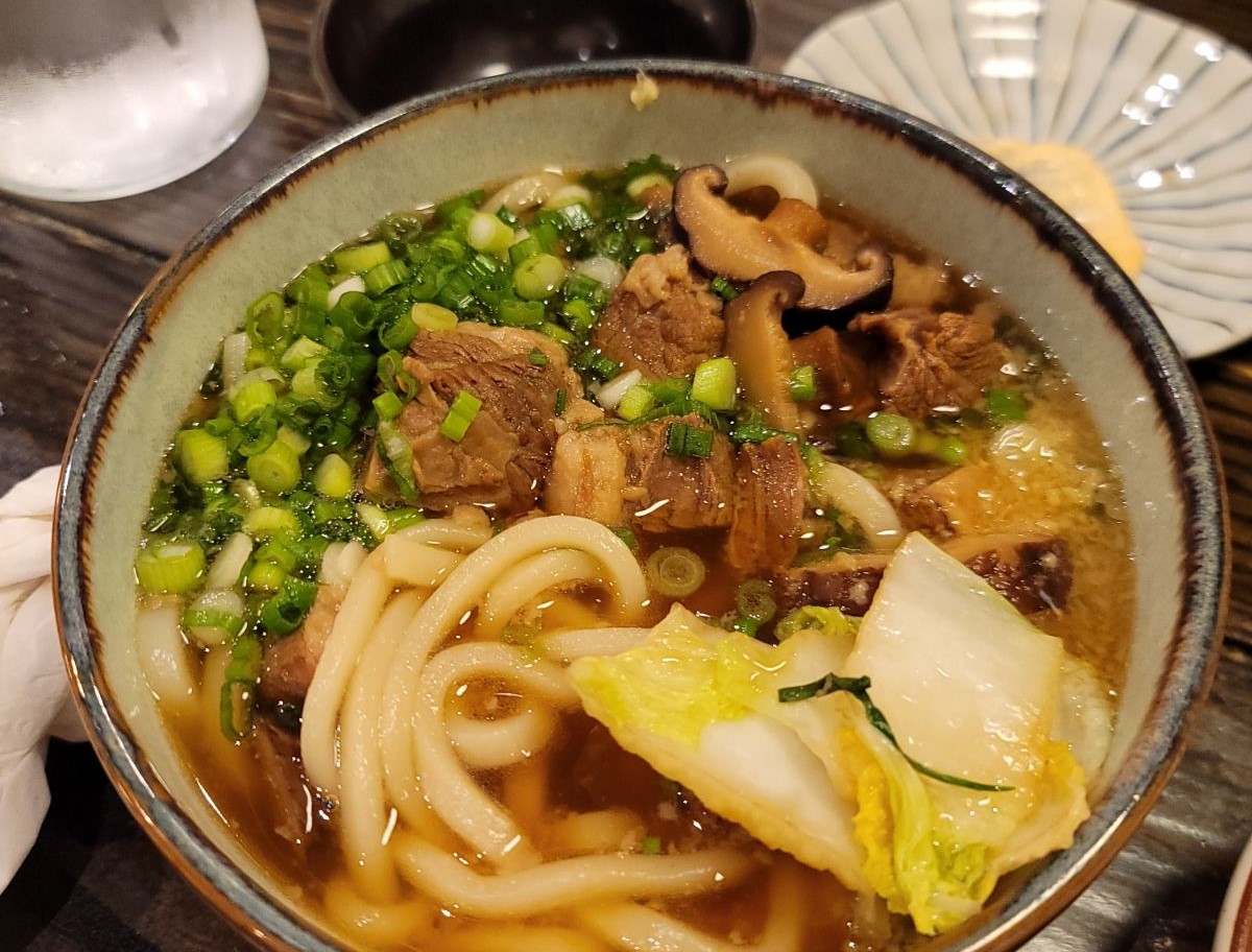 Vegan Kake Udon (Japanese Udon Noodle Soup) - The Foodie Takes Flight