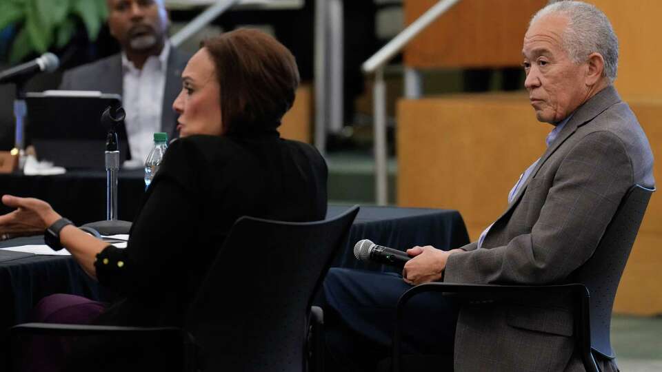 Houston ISD Superintendent Mike Miles is photographed during the Board of Trustees monthly agenda review meeting on Thursday, Oct. 5, 2023 at in Houston.