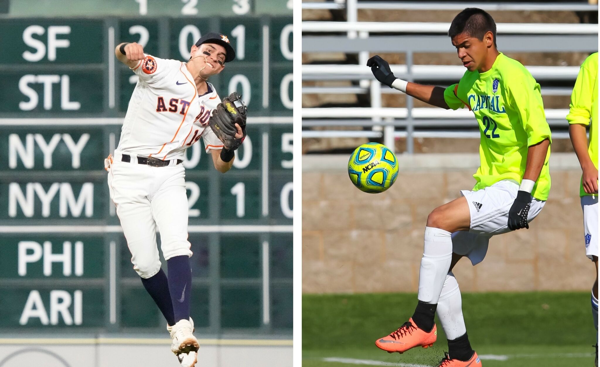 Astros' Mauricio Dubón as a soccer player: 'A free kick genius