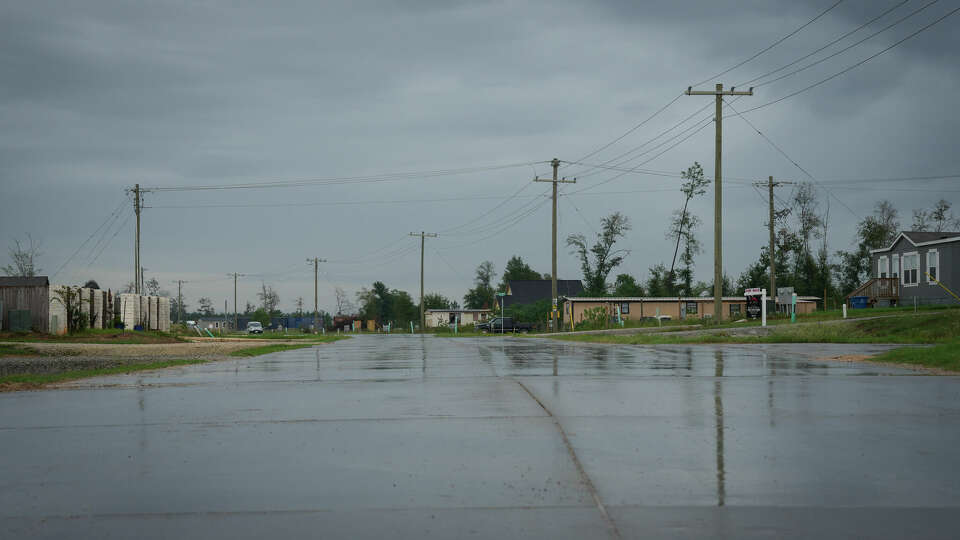 Rain falls Tuesday, Oct. 3, 2023, in the Colony Ridge neighborhood in Liberty County.