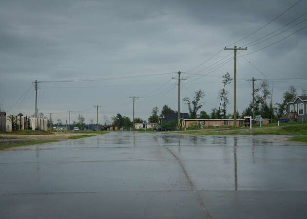 Rain falls Tuesday, Oct. 3, 2023, in the Colony Ridge neighborhood in Liberty County.