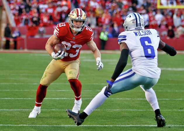 San Francisco 49ers safety Tashaun Gipson Sr. (31) is introduced before an  NFL divisional round playoff football game against the Dallas Cowboys in  Santa Clara, Calif., Sunday, Jan. 22, 2023. (AP Photo/Godofredo