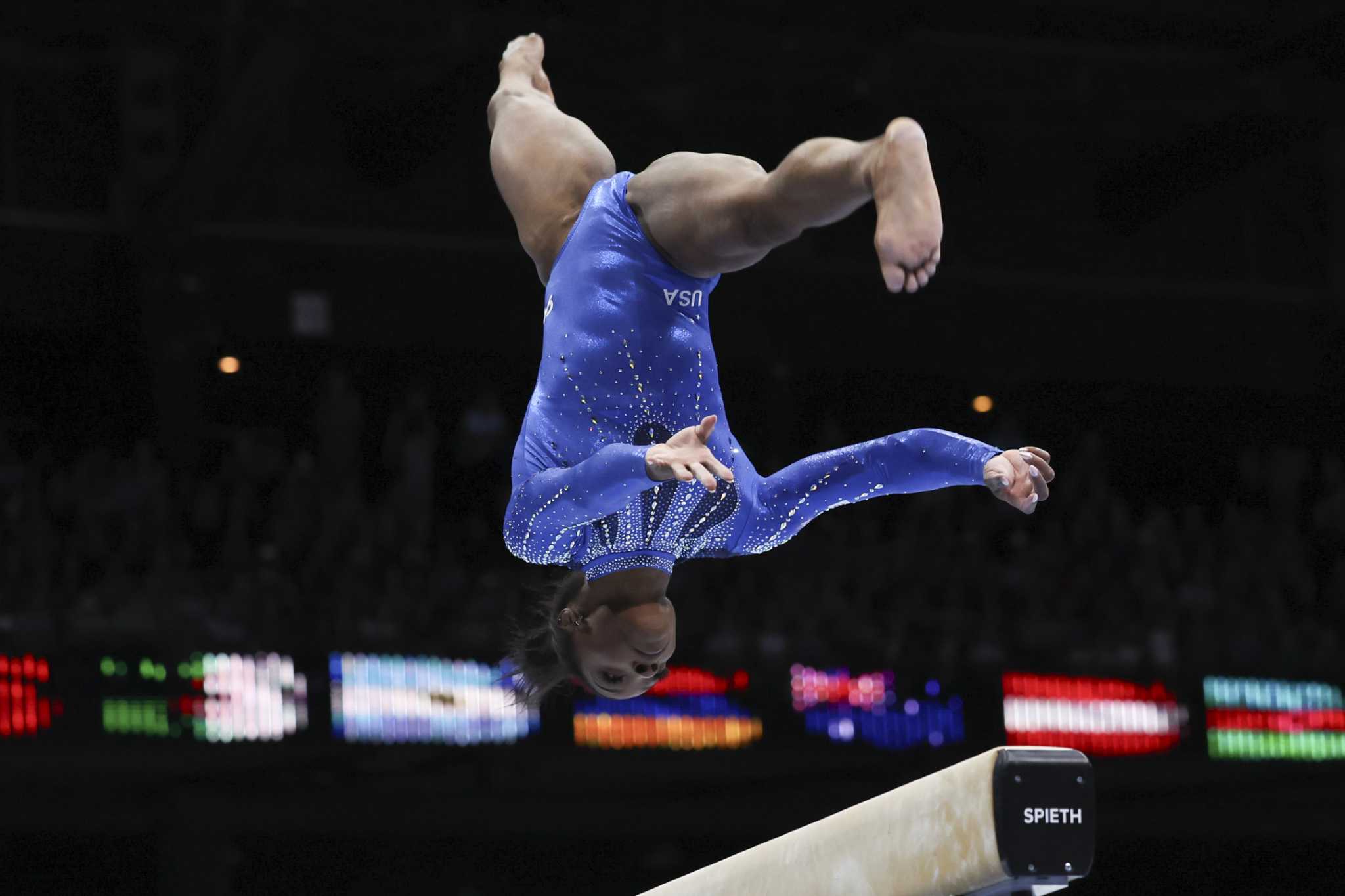 World Gymnastics Championships: Simone Biles wins sixth all-around