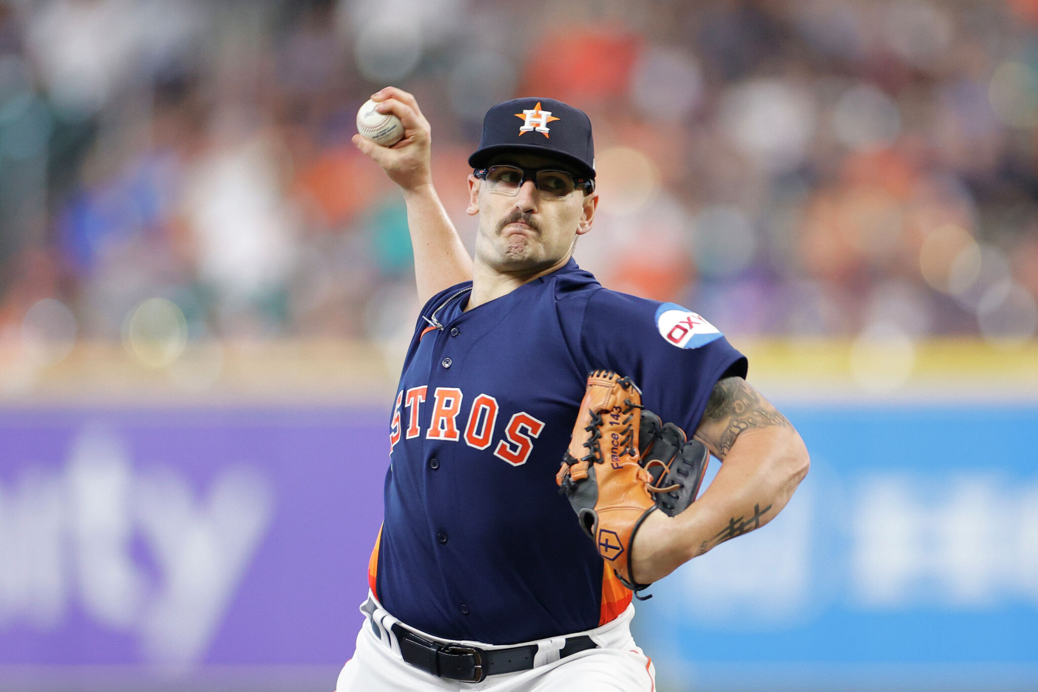 Hunter Brown of the Houston Astros delivers during the first inning News  Photo - Getty Images