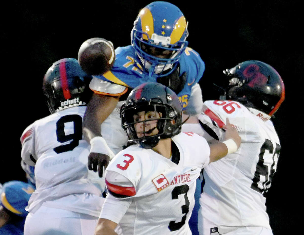 Rockville vs. Cromwell-Portland CIAC Pequot football game.