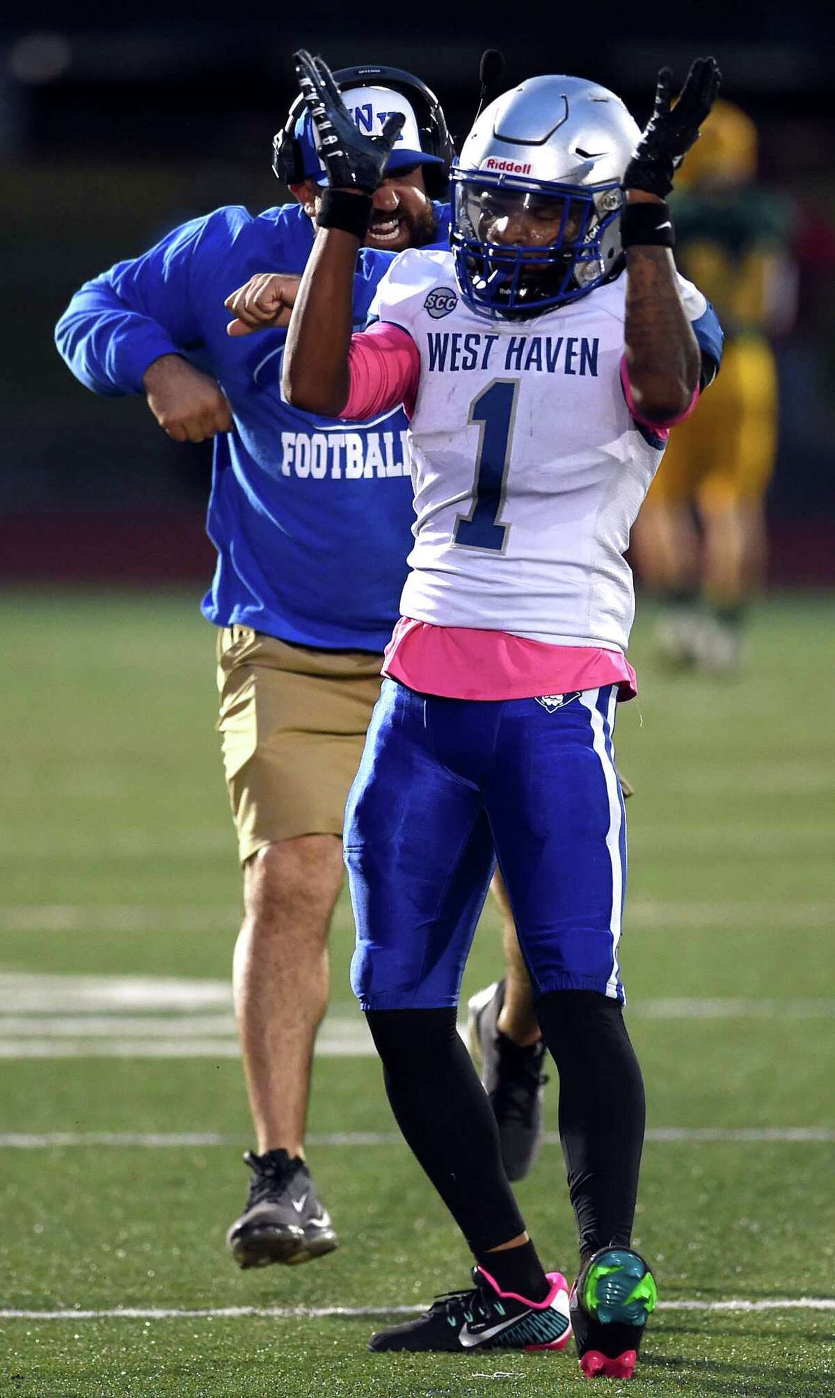 West Haven at Hamden CT high school football game
