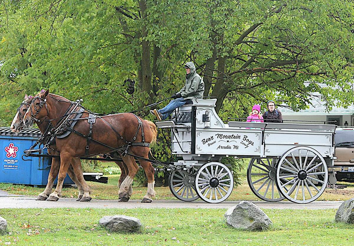 Onekama Fall Festival held on a rainy Saturday