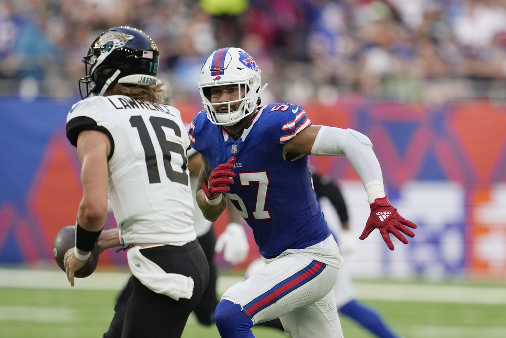 Buffalo Bills defensive end A.J. Epenesa (57) during the first