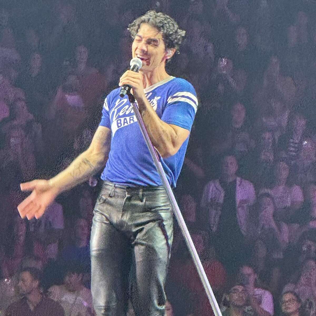 Joe Jonas at Toyota Center as part of The Tour, where they performed five albums in one night. Oct. 7, 2023.