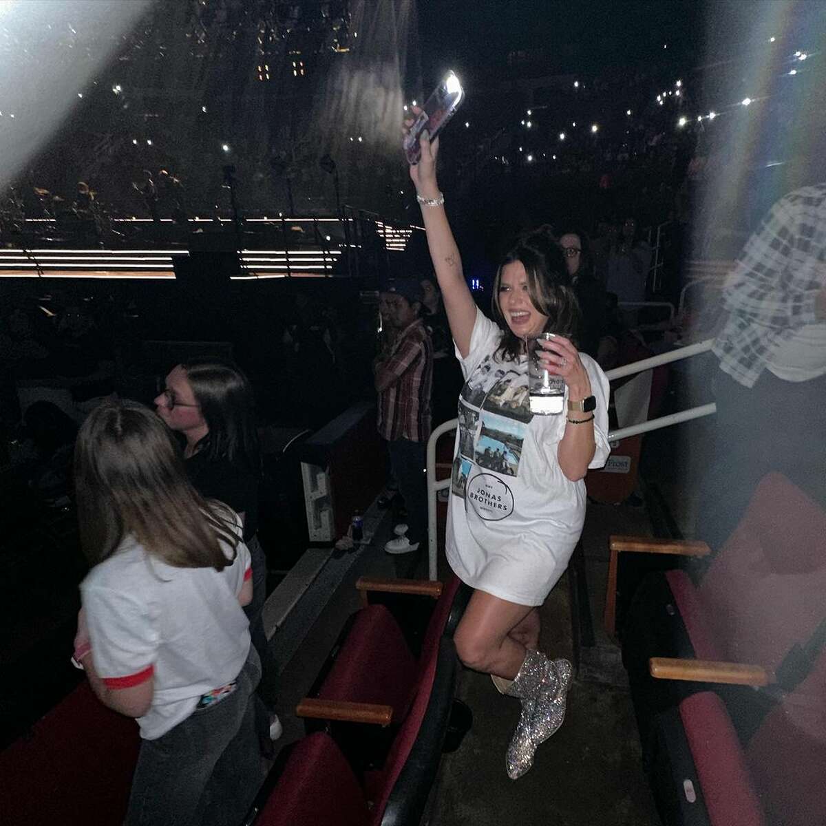 Maria Trainer in the crowd at Toyota Center to see the Jonas Brothers, Oct. 7, 2023.