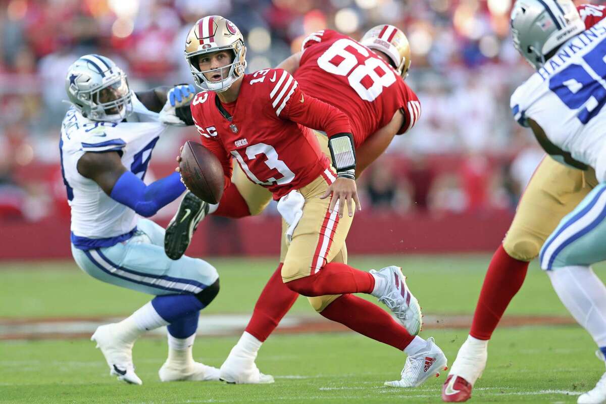 49ers' Brock Purdy throws 3 touchdowns to George Kittle vs. Cowboys