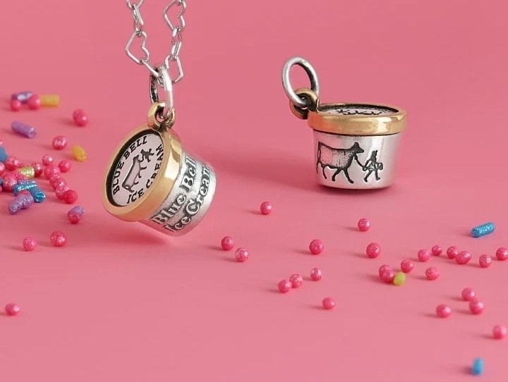 New James Avery charm depicts a Blue Bell half-gallon