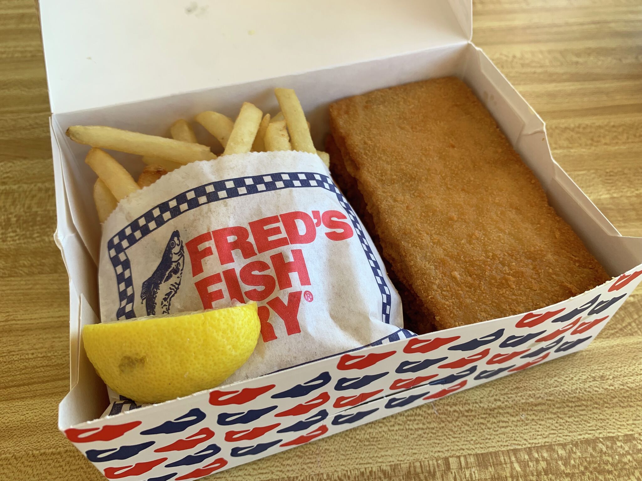 Fred's fish on sale fry menu