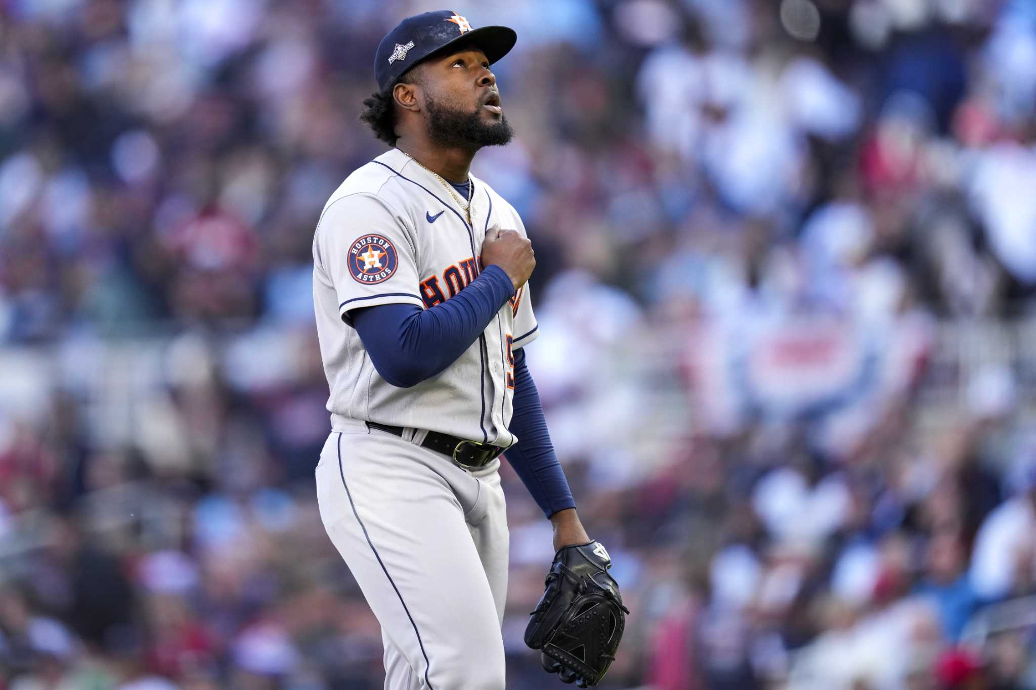 Astros pitcher Cristian Javier's fastball shuts down Rangers in Game 3