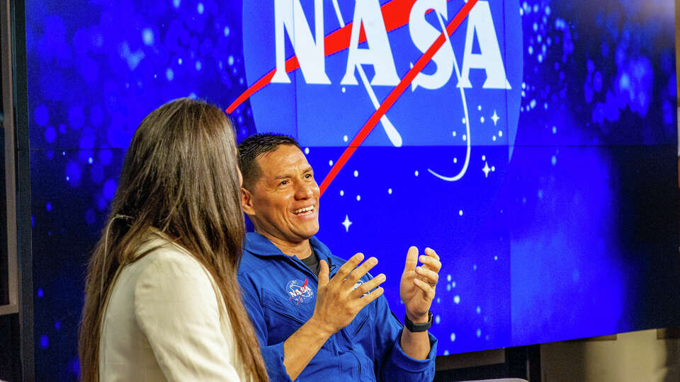 Moderated by Courtney Beasley, astronaut Frank Rubio speaks to media and answers questions, Friday, Oct. 13, 2023, at NASA's Johnson Space Center, in Houston, regarding his record breaking 371 days aboard the International Space Station.