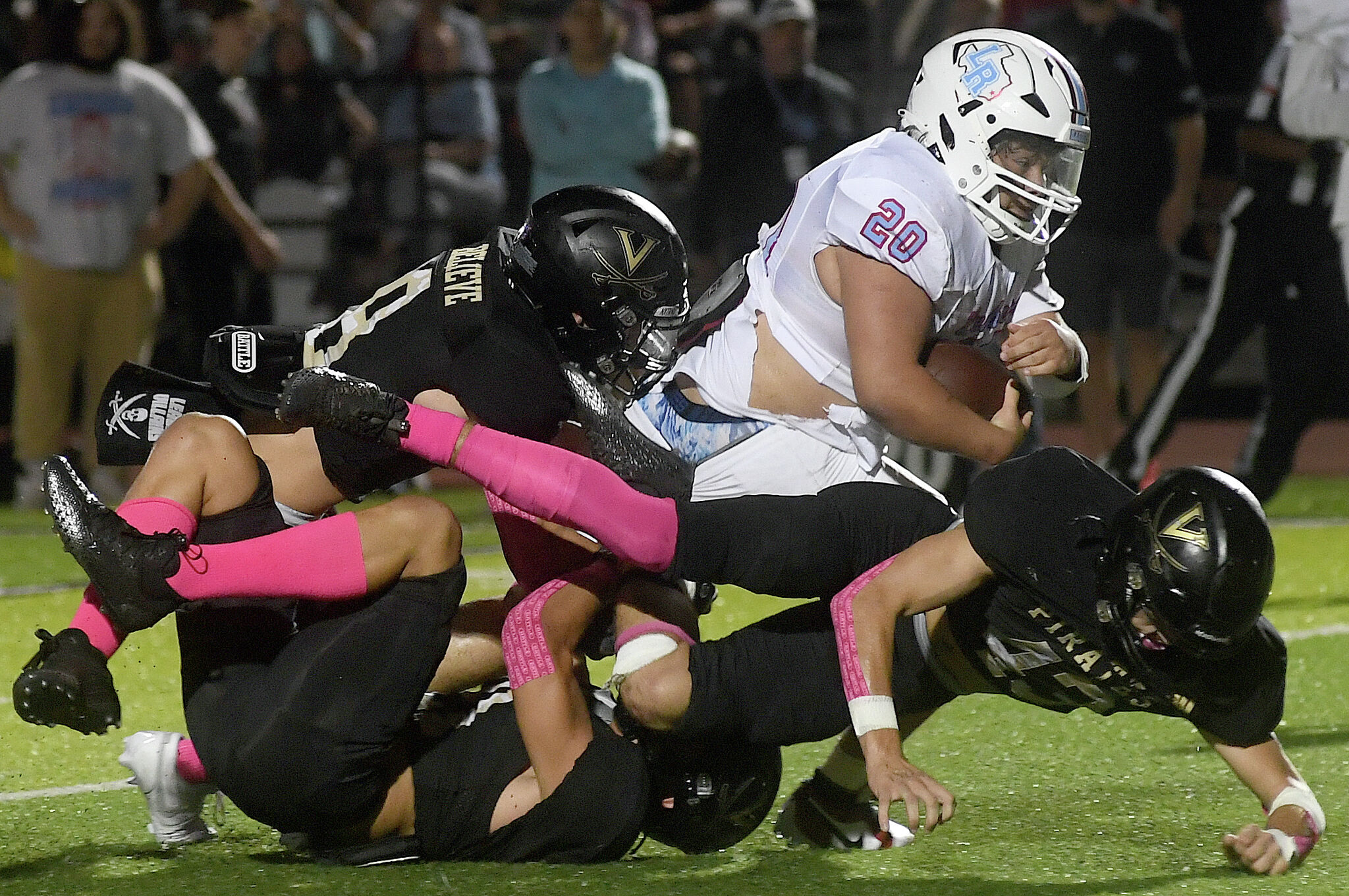 Vidor Pirates battled Lumberton on Friday the 13th homecoming