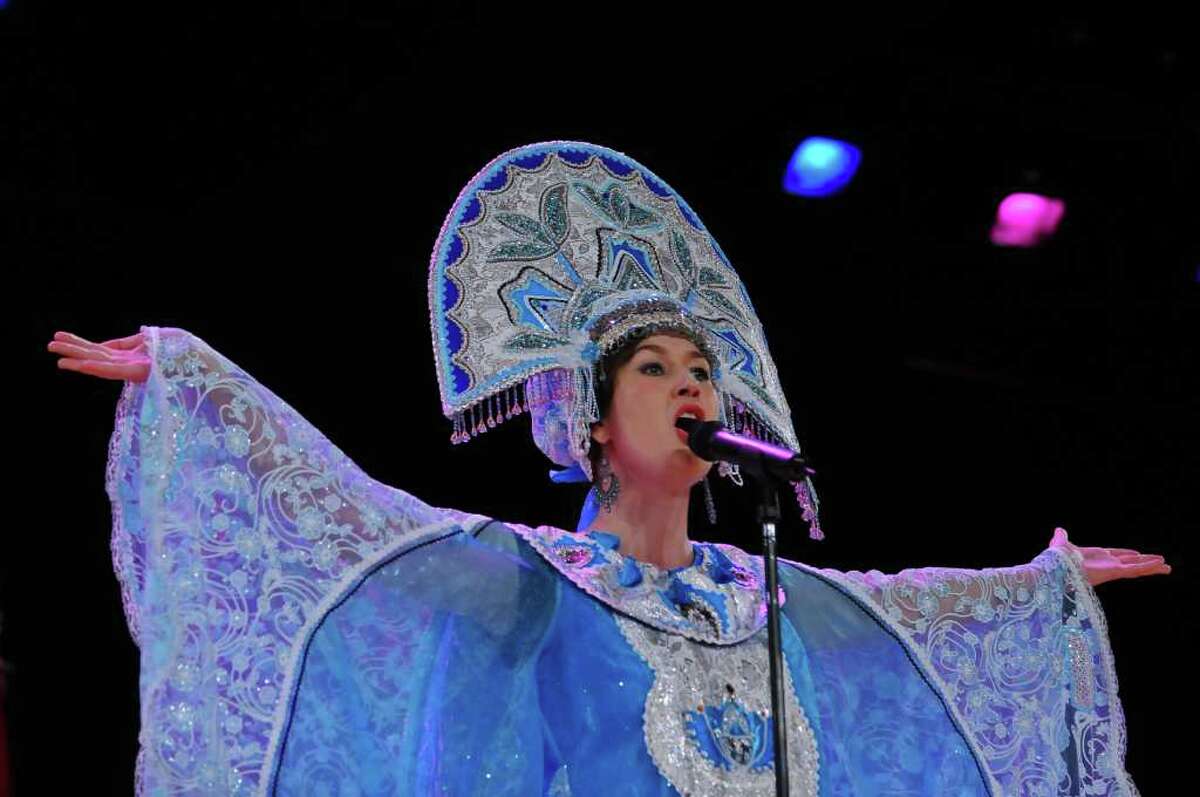 Irina Petrik sings traditional Russian songs during the 39th annual Festival of Nations at the Empire State Plaza Convention Center in Albany, NY on Sunday October 24, 2010. ( Philip Kamrass / Times Union )