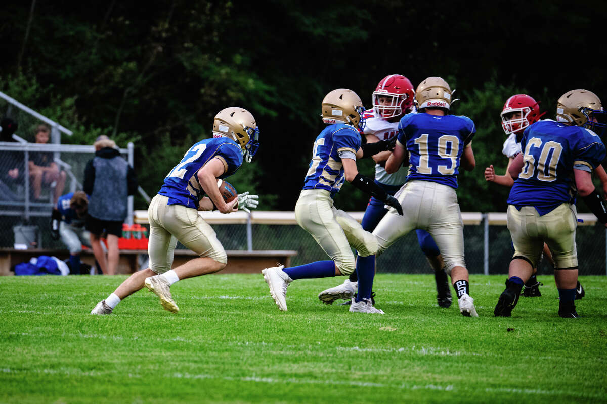 Onekama football loses to Au GresSims