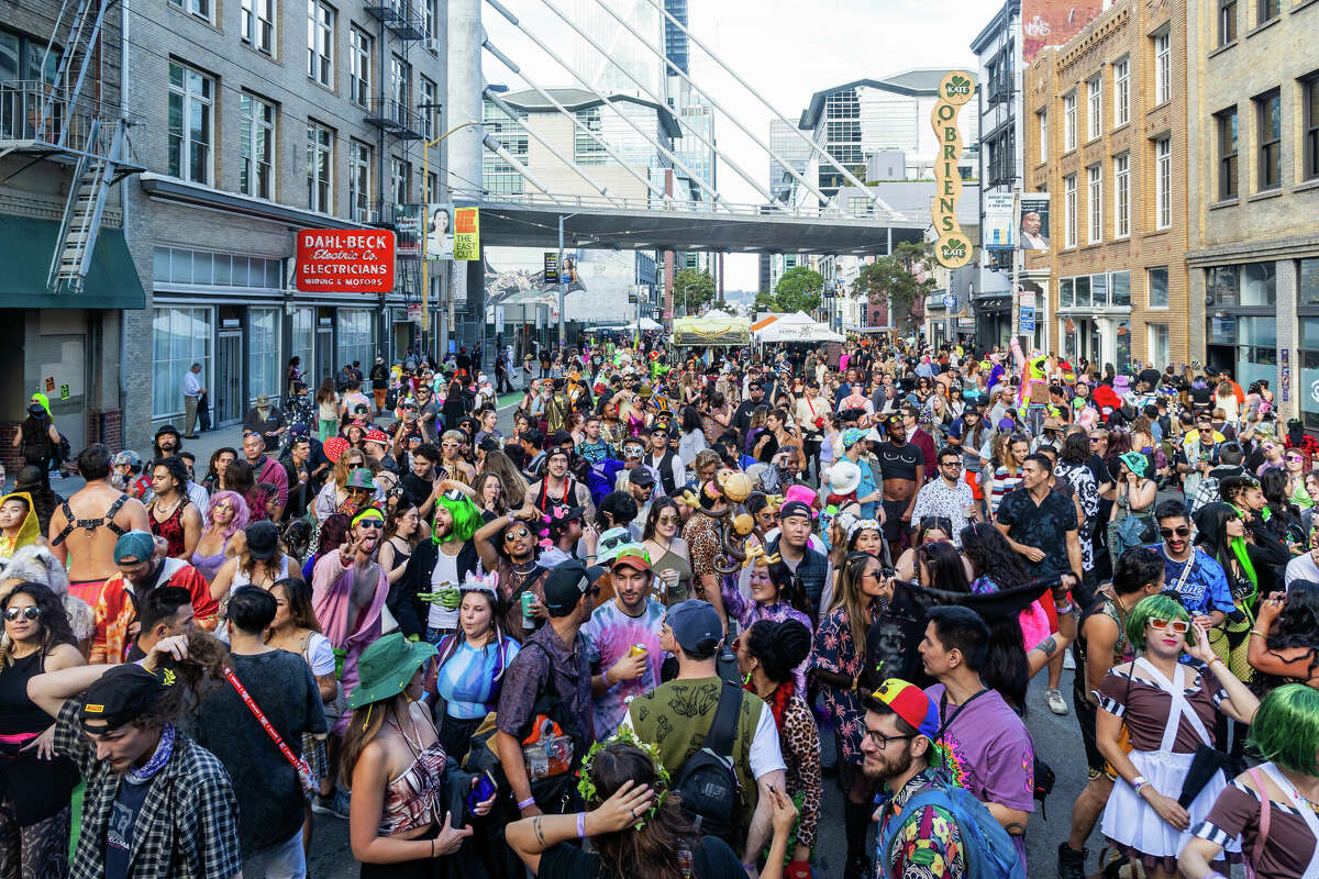 The How Weird Street Faire goes down annually on Howard Street and surrounding blocks where this year, nine stages of music brought crowds in droves to San Francisco's South of Market District, Oct. 14, 2023.