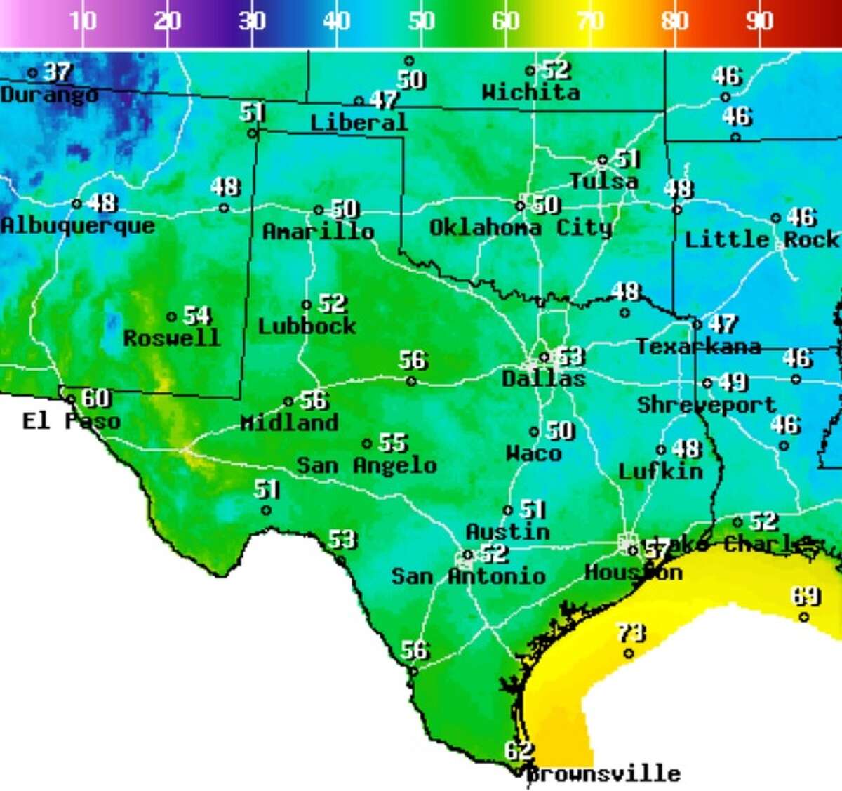 Following dip into 50s, temperatures in Laredo on the rise