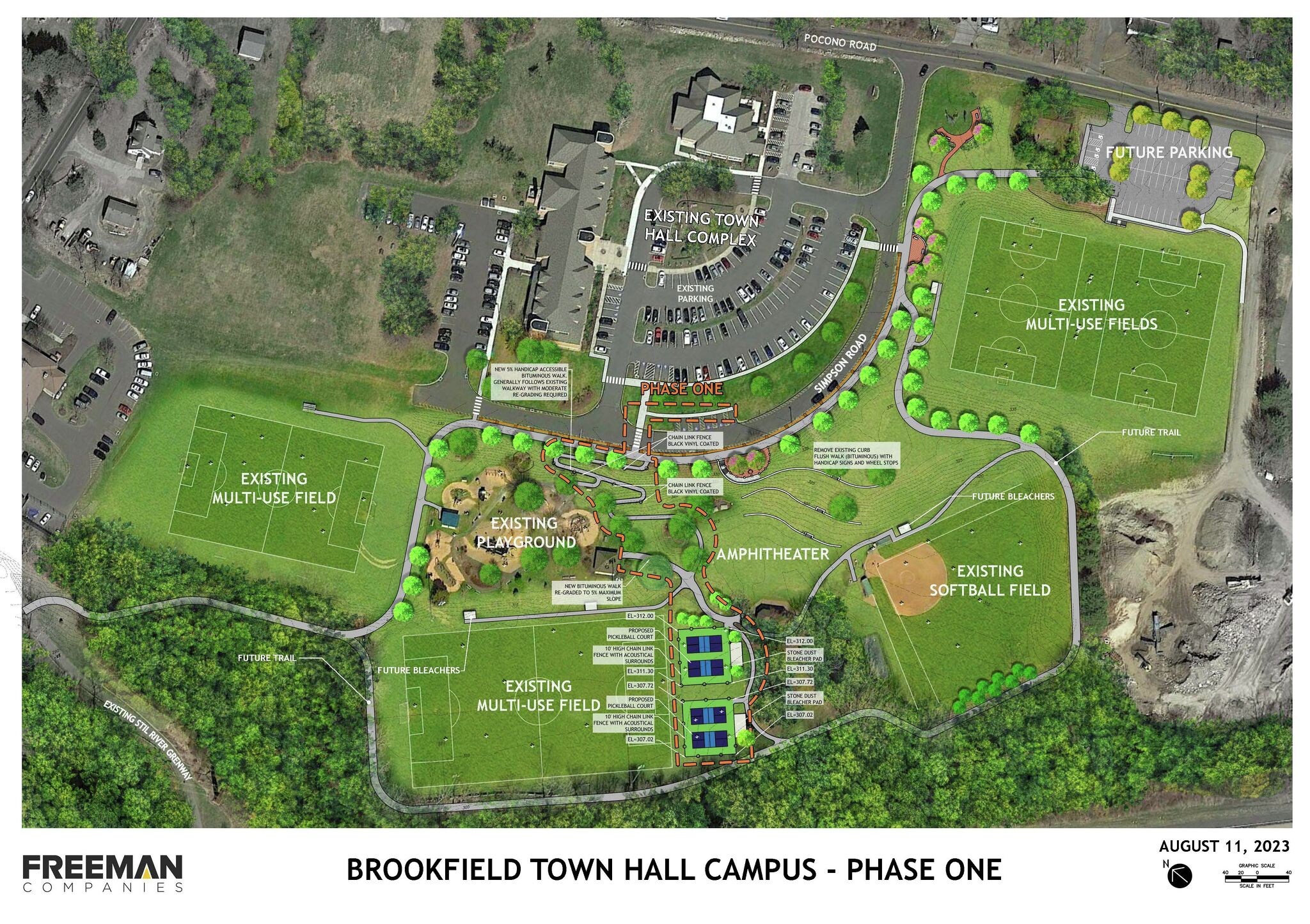 Brookfield to build its first dedicated pickleball courts at Town Hall