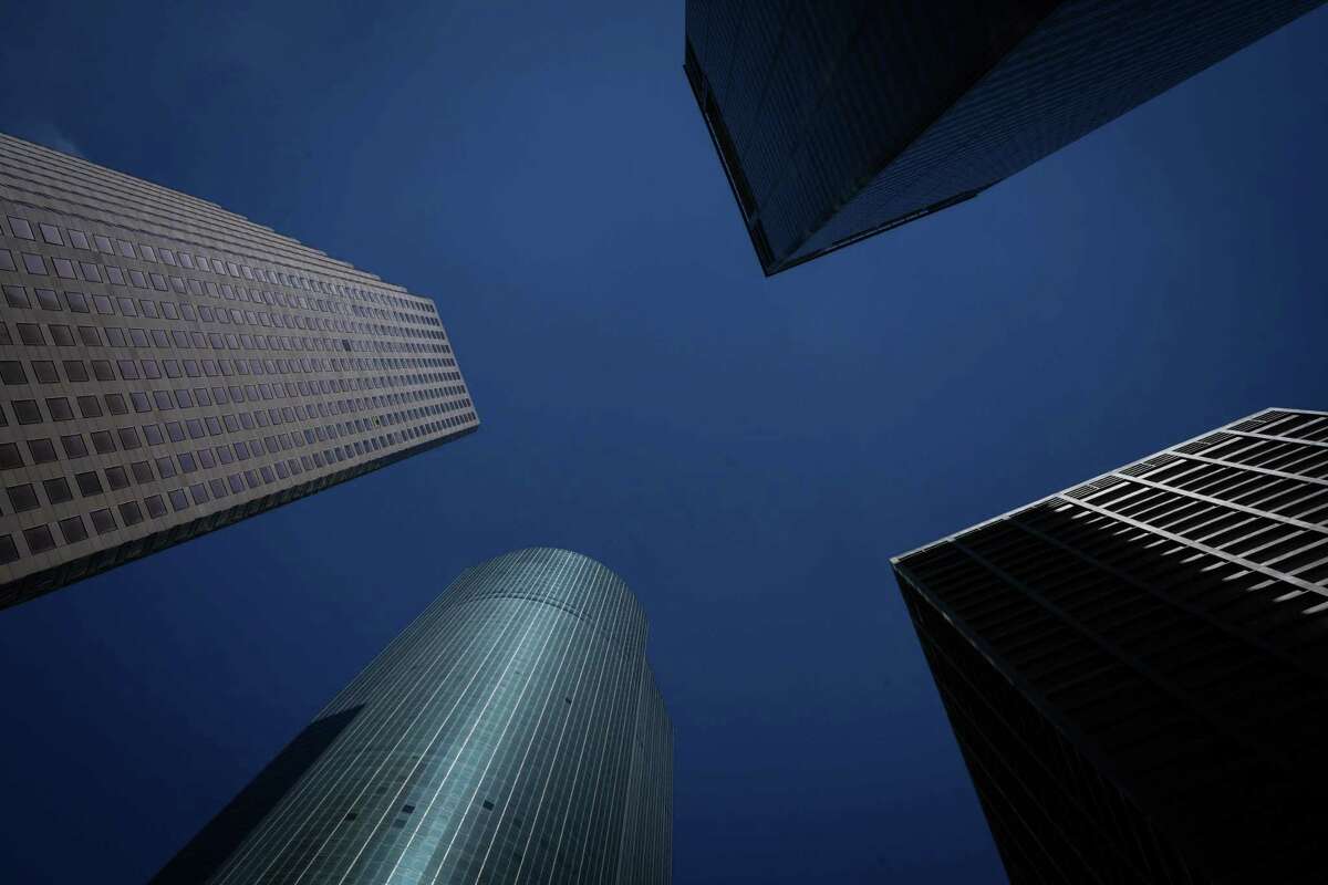 Skyscrapers are seen Thursday, Oct. 12, 2023, in downtown Houston.