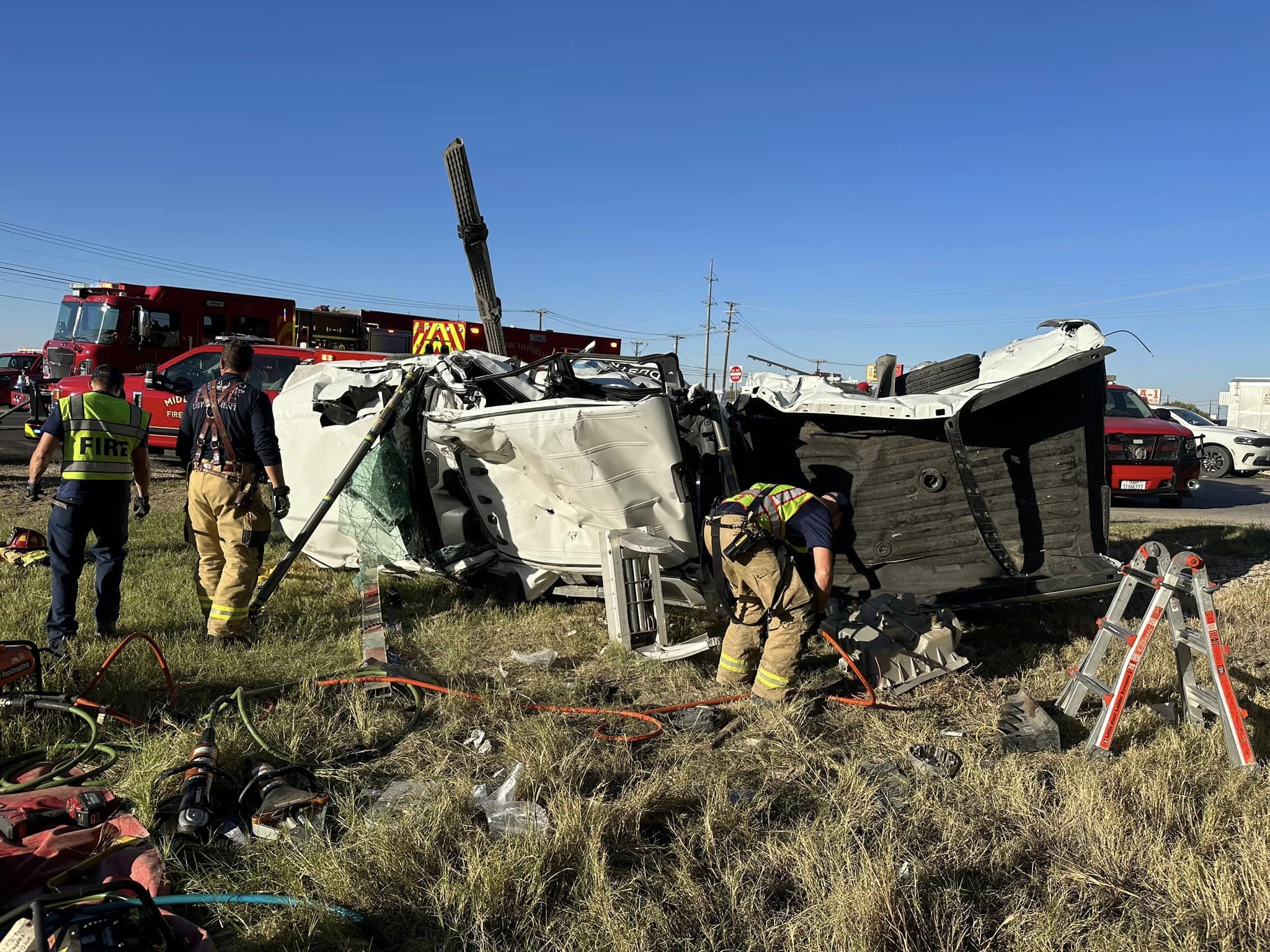 Minor injuries reported after truck is struck by train in SW Midland
