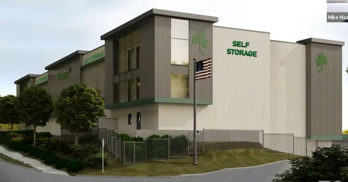 A rendering of a self-storage facility proposed for Great Pasture Road in Danbury.   