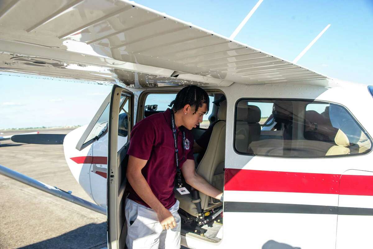 Story photo for Texas Southern student cruises HBCU's newest plane into Ellington